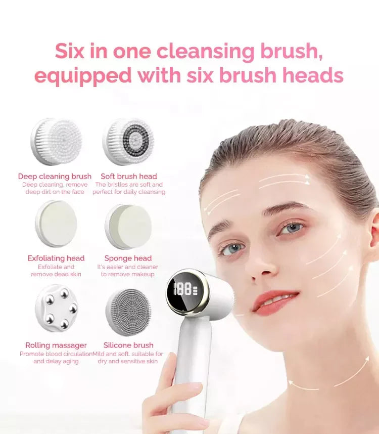 6-in-1 Electric Facial Cleansing